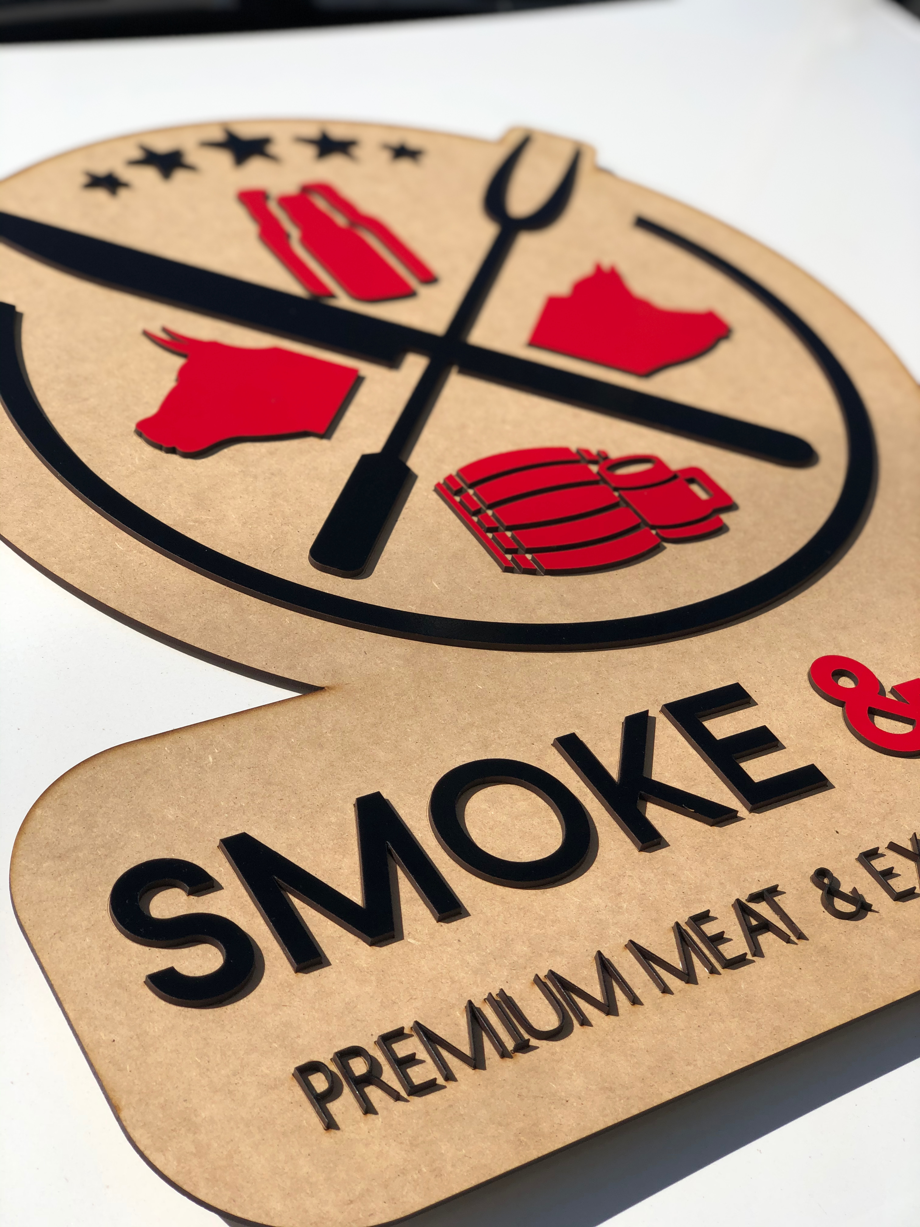 señaletica MDF, corte laser